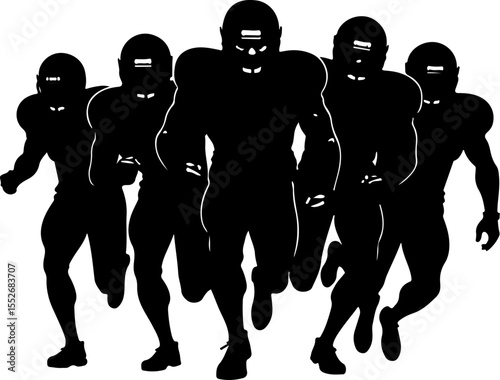 American Football Players Vector Bundle