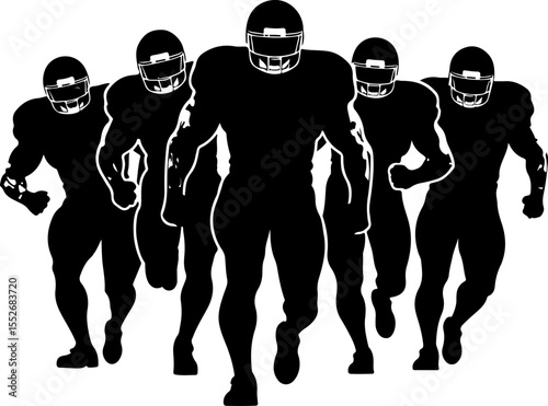American Football Players Vector Bundle