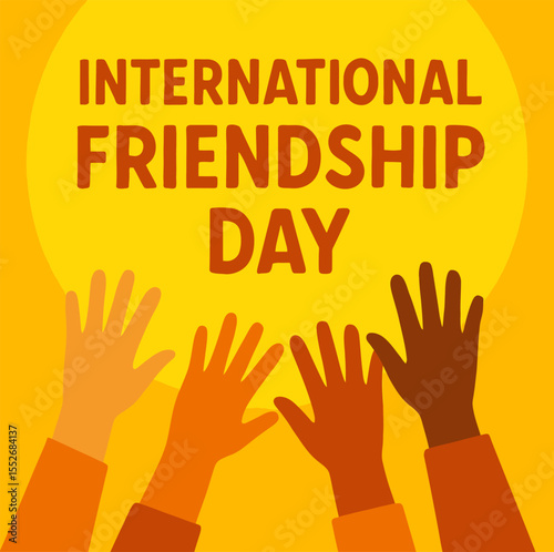 Connecting Hands International Friendship Day Vector