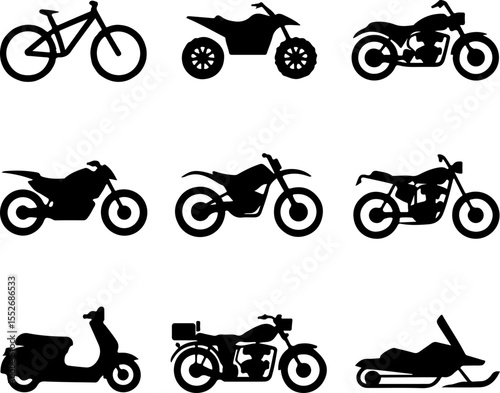 Motocross Rider Jumping Silhouette vector