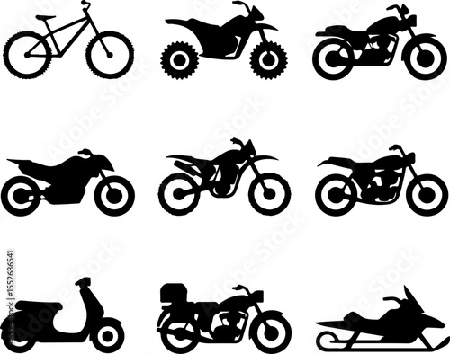 Motocross Rider Jumping Silhouette vector