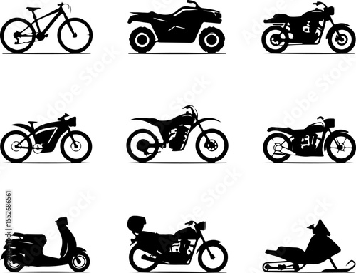 Motocross Rider Jumping Silhouette vector