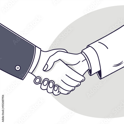 Handshake vector illustration for partnership