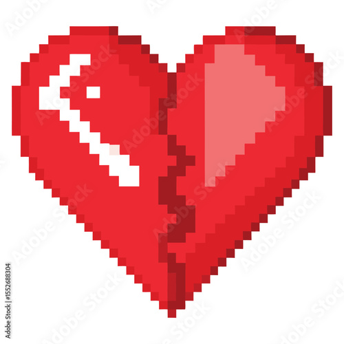 Pixel broken heart