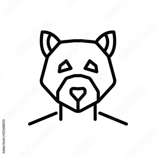 Black line  icon for mask