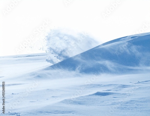 Wallpaper Mural Blue Winter Landscape with Blowing Snow Torontodigital.ca