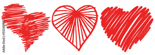 Red heart drawing love valentine's day passion declaration