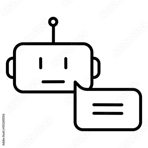 Minimalist Chat Bot Icon
