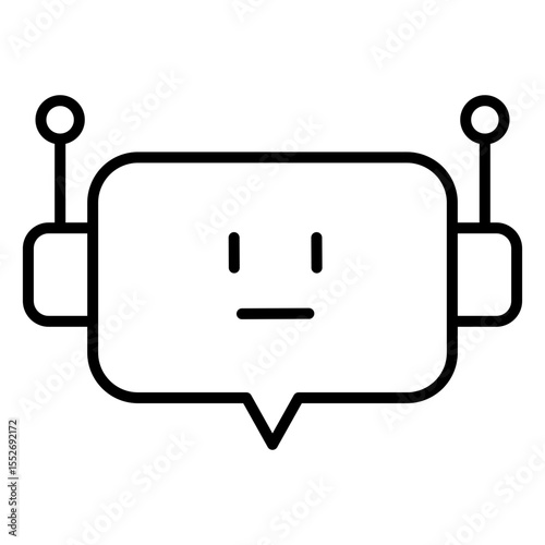 Minimalist Chat Bot Icon