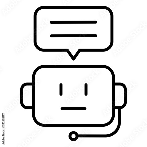 Minimalist Chat Bot Icon
