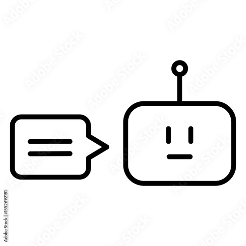 Minimalist Chat Bot Icon