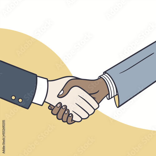 Handshake vector illustration for partnership