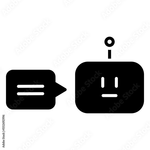 Minimalist Chat Bot Icon