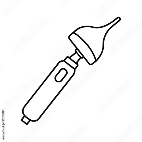 Nasal Aspirator Illustration for Infant Care and Hygiene, Featuring Bulb Syringe Design for Effective Nasal Congestion Relief in Babies