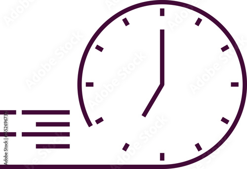 Wallpaper Mural Time And Clock Line Icon Element Torontodigital.ca