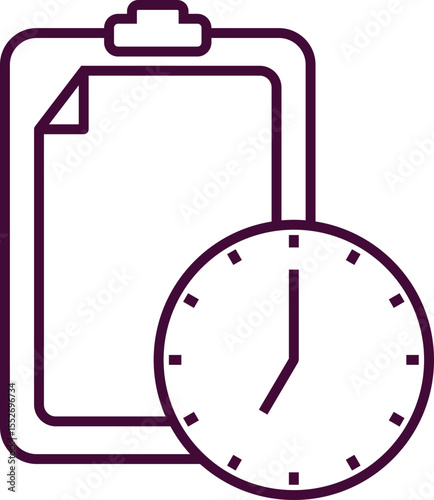 Wallpaper Mural Time And Clock Line Icon Element Torontodigital.ca
