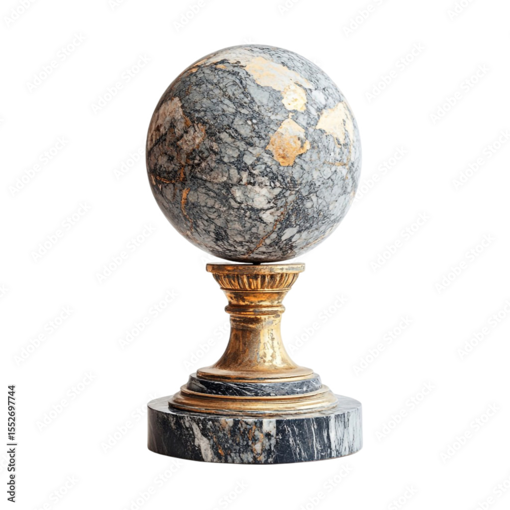 Marble egg on ornate gold pedestal elegant display piece Marble egg on ornate gold pedestal elegant display piece
