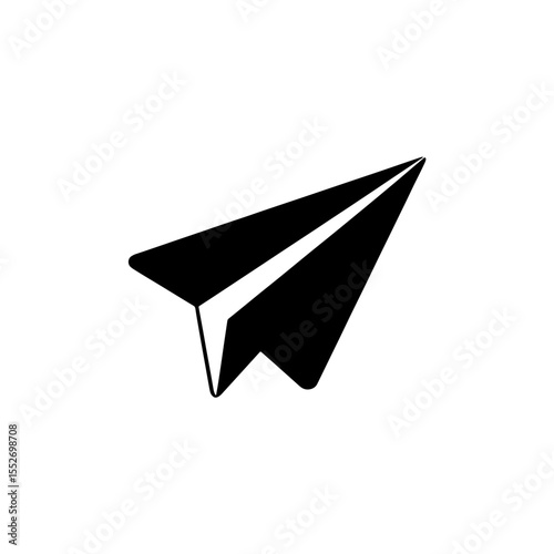 paper airplane isolated on white