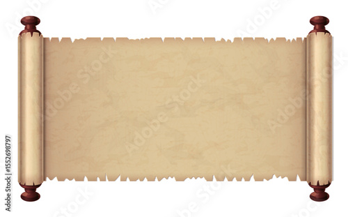vector paper scroll design illustration isolated on transparent background.
