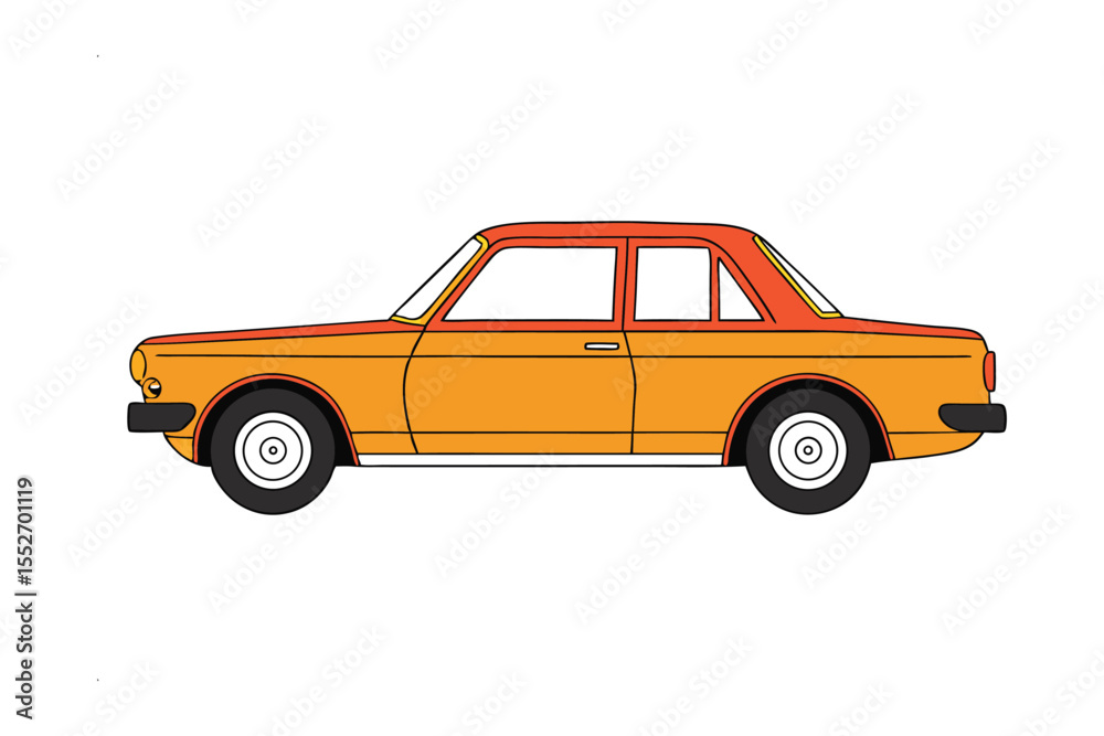 Fototapeta premium Vintage Automobile: A classic car, showcasing timeless design and an iconic shape, embodies the spirit of freedom and the open road.