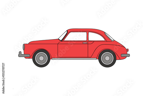 Classic Red Car: A vibrant red vintage car, evoking nostalgia, speeds into the forefront of your imagination, celebrating the timeless charm of classic automobile design.