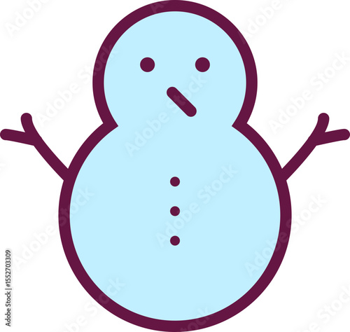 Solid Cartoon Winter Icon