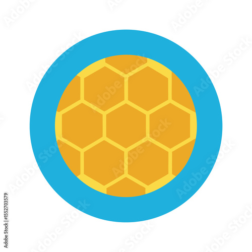 Rounded Honeycomb Pattern with Transparent Frame Graphic