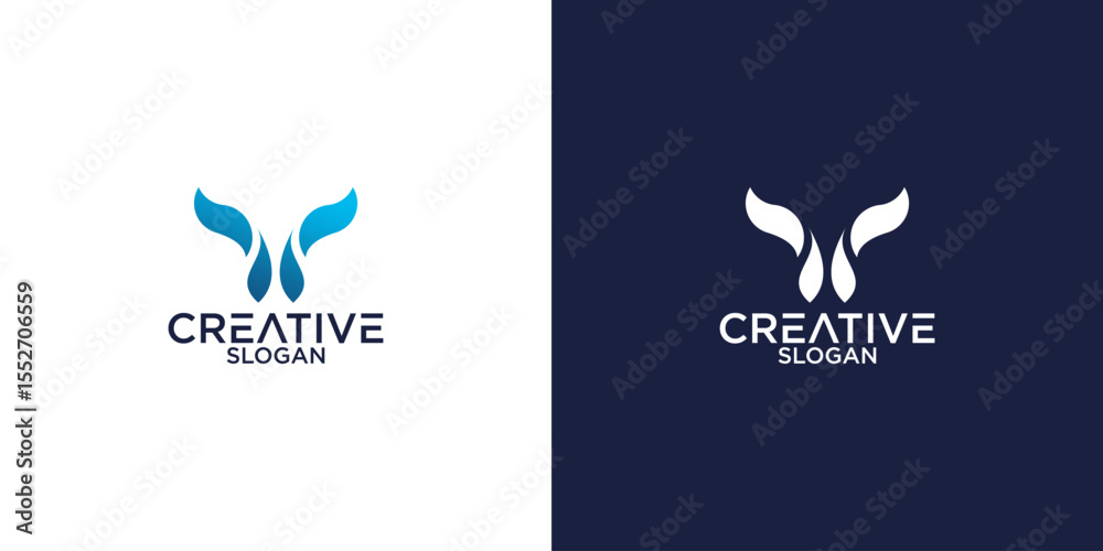 Naklejka premium letter w abstract monogram logo vector design
