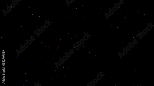 Abstract Colorful Glowing Animated Firefly Element Loop