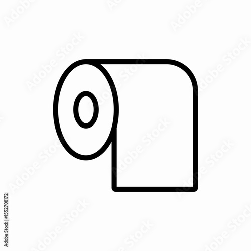 toilet paper roll icon vector sign

