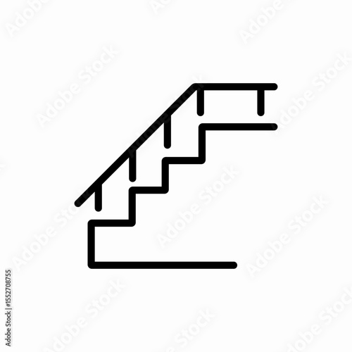 stairs steps up icon vector sign