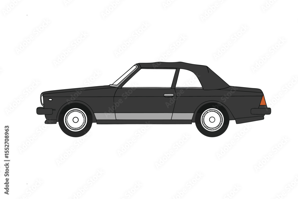 Fototapeta premium Vintage Car Illustration: Sleek lines and classic design converge in this illustrated depiction of a vintage car. Capturing the elegance and timeless appeal of automotive history.