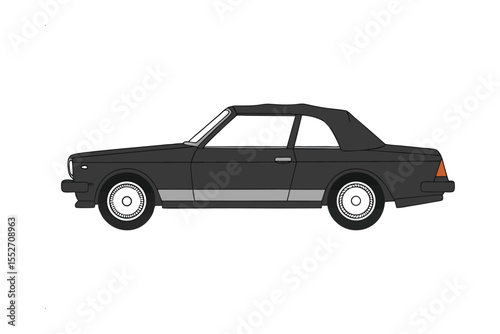 Vintage Car Illustration: Sleek lines and classic design converge in this illustrated depiction of a vintage car. Capturing the elegance and timeless appeal of automotive history.