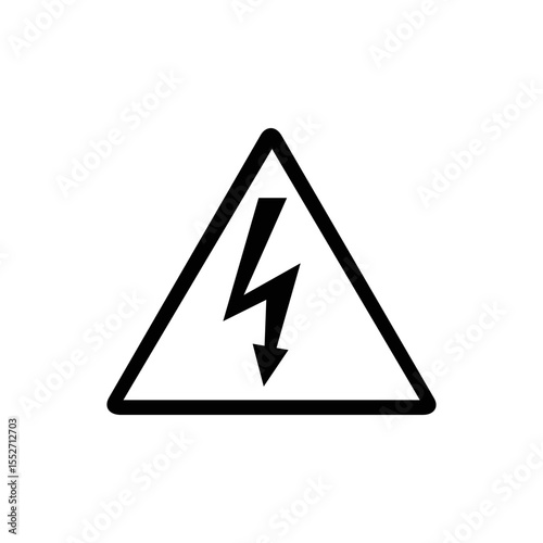 RISK ELECTRIC SHOCK ICON VECTOR LOGO