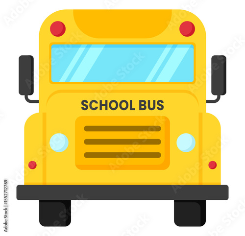 front bus back to school clipart cartoon illustration