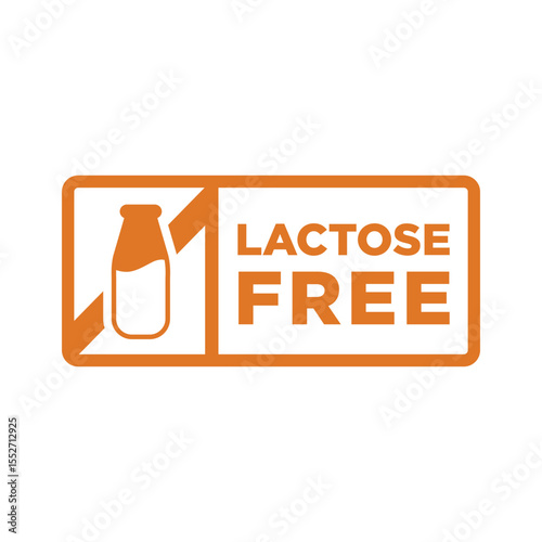 Lactose Free Icon Sign Vector logo