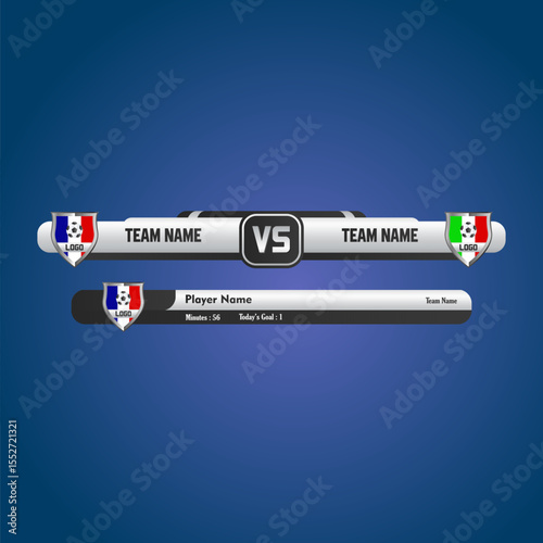 Broadcast vector Design  Sport on screen graphic