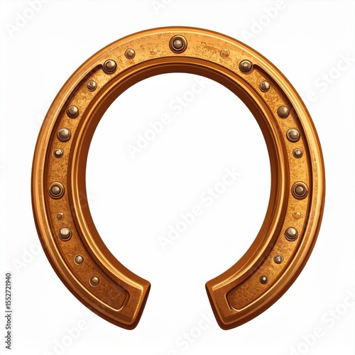 Golden Horseshoe Frame with Metal Studs