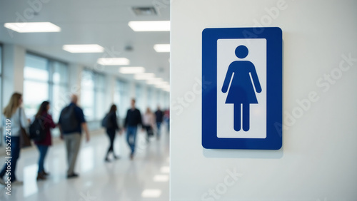 Global Navigation: Clear Inclusive Transit Restroom Sign photo