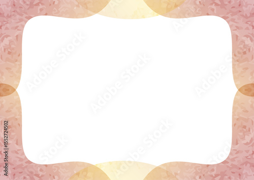 水彩のフレーム背景イラスト（秋）