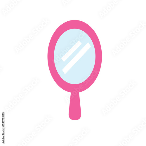 Elegant Mirror Glass Stylized and Editable Vector Illustration for House Appliances Design Theme.