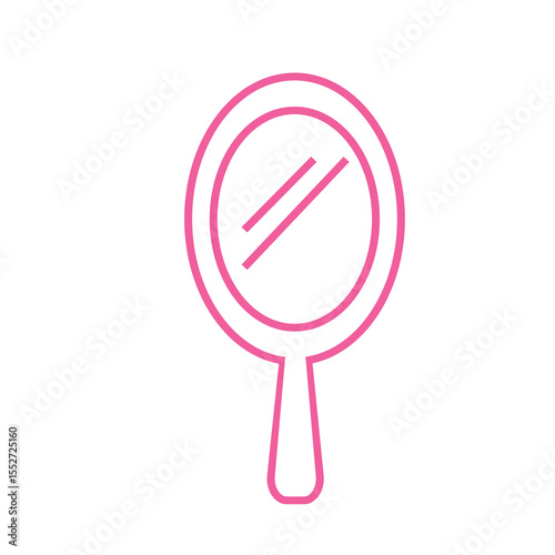 Elegant Mirror Glass Stylized and Editable Vector Illustration for House Appliances Design Theme.