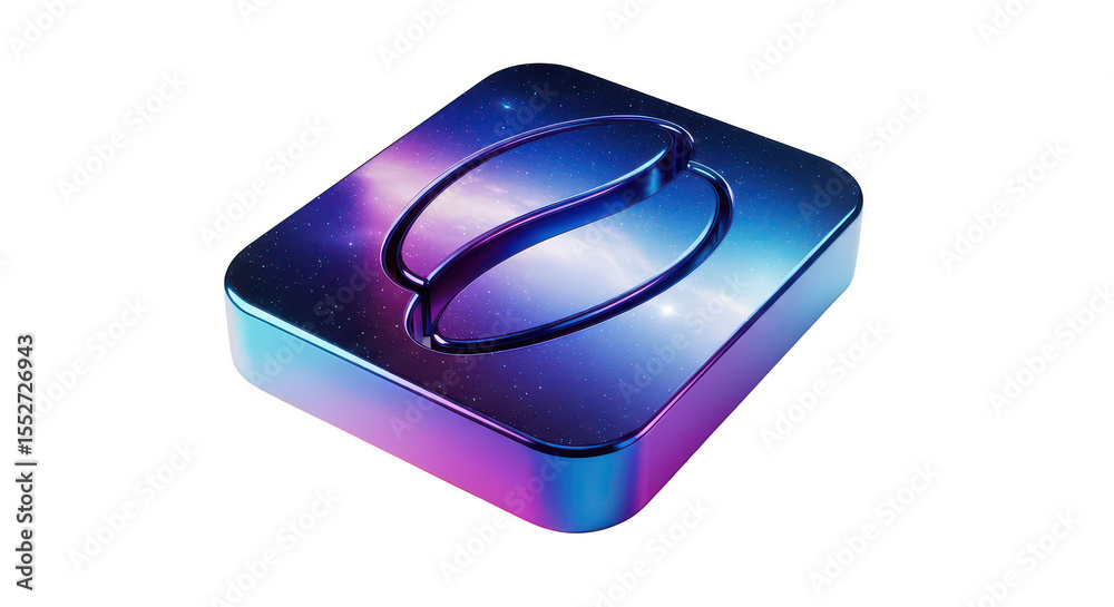 Cosmic Coffee Bean Icon 3d Render Cosmic Coffee Bean Icon 3d Render