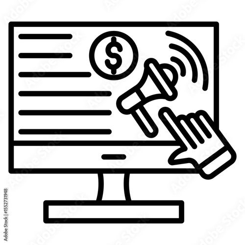 Pay Per Click Vector Icon