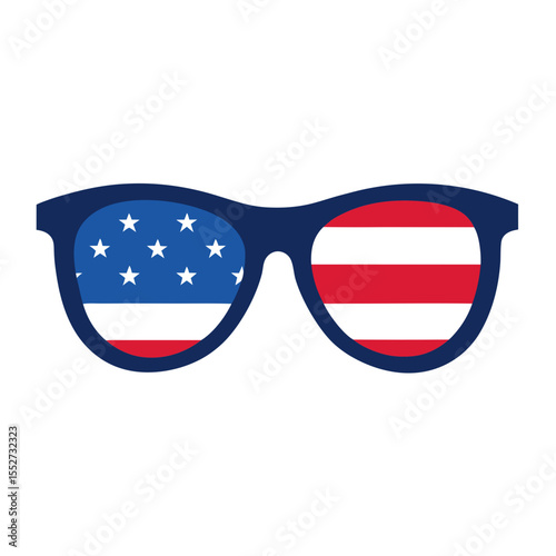 Stylish sunglasses featuring the american flag design