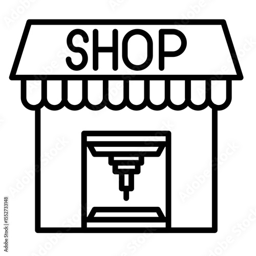 Machine Shop Vector Icon