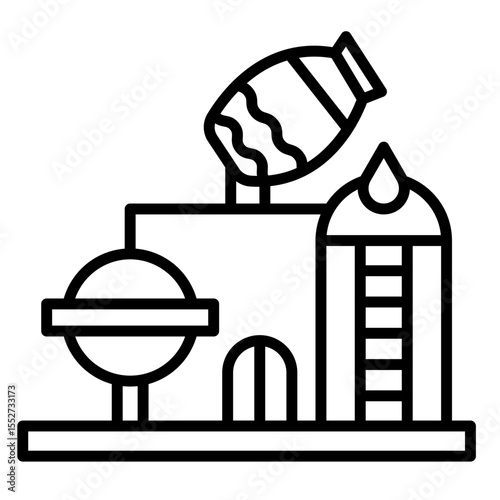 Refinery Vector Icon