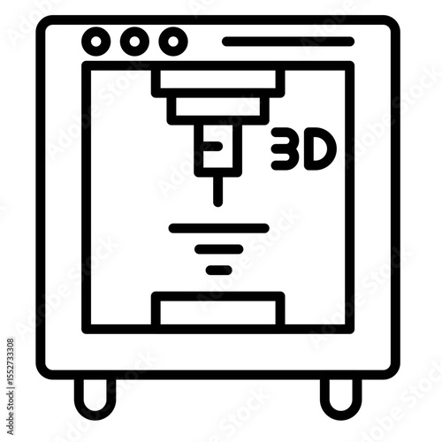 3D Printer Vector Icon