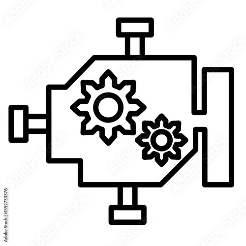 Gearbox Vector Icon