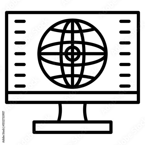 Cyberspace Portal Vector Icon